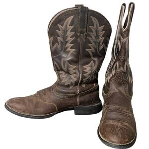 ARIAT Heritage Stockman Leather Embroidered Western Cowboy Boot Women’s Size 9B